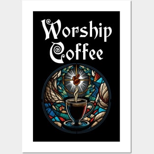 Funny Worship Coffee Gift Funny Coffee Posters and Art